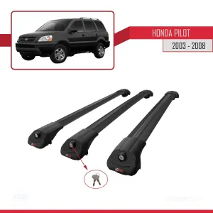 Honda Pilot 2003-2008 Arası ile uyumlu ACE-1 Ara Atkı Tavan Barı SİYAH 3 ADET BAR thumb 4