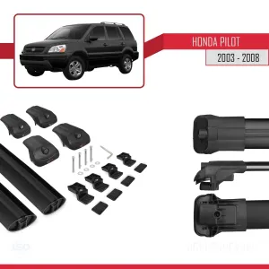 Honda Pilot 2003-2008 Arası ile uyumlu ACE-1 Ara Atkı Tavan Barı SİYAH thumb 5