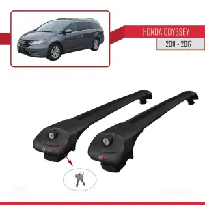 Honda Odyssey MPV 2011-2017 Arası ile uyumlu ACE-1 Ara Atkı Tavan Barı SİYAH thumb 4