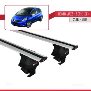Honda Jazz II serie / Fit (GE) 2007-2014 Arası ile uyumlu ACE-4 Ara Atkı Tavan Barı GRİ - Görsel 2