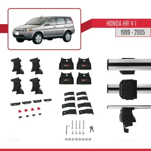 Honda HR-V I 1999-2005 Arası ile uyumlu ACE-4 Ara Atkı Tavan Barı GRİ thumb 4
