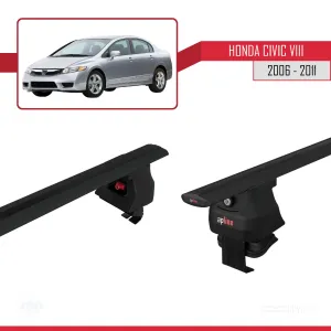 Honda Civic VIII Sedan 2006-2011 Arası ile uyumlu ACE-4 Ara Atkı Tavan Barı SİYAH thumb 5