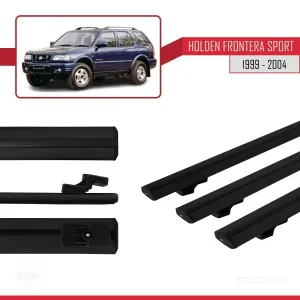 Holden Frontera Sport 1999-2004 Arası ile uyumlu Basic Model Ara Atkı Tavan Barı SİYAH 3 ADET thumb 3
