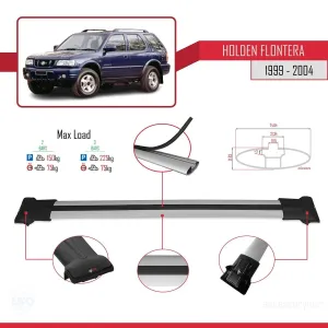 Holden Frontera 1999-2004 Arası ile Uyumlu FLY Model Ara Atkı Tavan Barı GRİ thumb 4