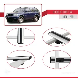 Holden Frontera 1999-2004 Arası ile uyumlu Basic Model Ara Atkı Tavan Barı GRİ 3 ADET thumb 4