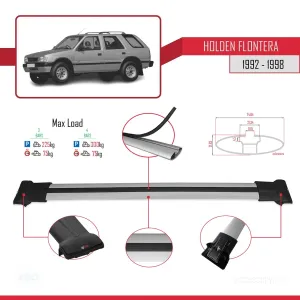 Holden Frontera 1992-1998 Arası ile Uyumlu FLY Model Ara Atkı Tavan Barı GRİ 3 ADET BAR thumb 4
