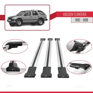 Holden Frontera 1992-1998 Arası ile Uyumlu FLY Model Ara Atkı Tavan Barı GRİ 3 ADET BAR thumb 5