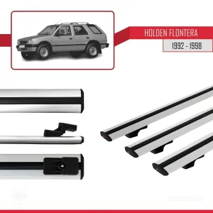 Holden Frontera 1992-1998 Arası ile uyumlu Basic Model Ara Atkı Tavan Barı GRİ 3 ADET thumb 3