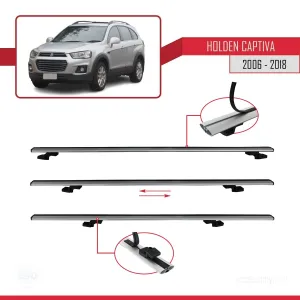 Holden Captiva 2006-2018 Arası ile uyumlu Basic Model Ara Atkı Tavan Barı GRİ 3 ADET thumb 5