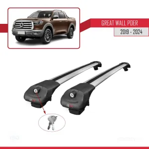 Great Wall Poer 2019 ve Sonrası ile uyumlu ACE-1 Ara Atkı Tavan Barı GRİ thumb 4