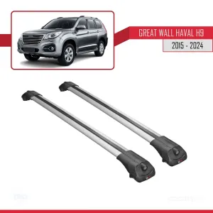 Great Wall Haval H9 2015 ve Sonrası ile uyumlu ACE-1 Ara Atkı Tavan Barı GRİ thumb 3