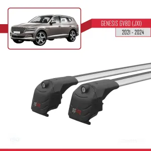 Genesis GV80 (JX1) 2021 ve Sonrası ile uyumlu ACE-2 Ara Atkı Tavan Barı GRİ thumb 4