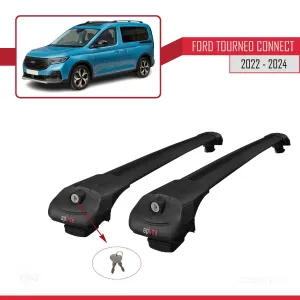 Ford Turneo Connect 2022 ve Sonrası ile uyumlu ACE-1 Ara Atkı Tavan Barı SİYAH thumb 4