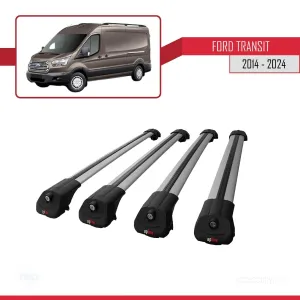 Ford Transit 2014 ve Sonrası ile uyumlu ACE-1 Ara Atkı Tavan Barı GRİ 4 ADET BAR thumb 4