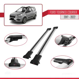 Tourneo Courier 2017-2022 Arası ile Uyumlu FLY Model Ara Atkı Tavan Barı GRİ - Görsel 5