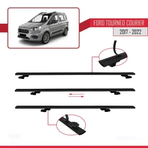 Tourneo Courier 2017-2022 Arası ile uyumlu Basic Model Ara Atkı Tavan Barı SİYAH 3 ADET - Görsel 5