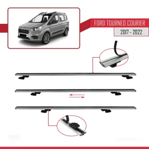Ford Tourneo Courier 2017-2022 Arası ile uyumlu Basic Model Ara Atkı Tavan Barı GRİ 3 ADET thumb 5