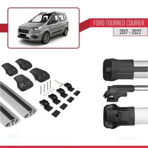 Ford Tourneo Courier 2017-2022 Arası ile uyumlu ACE-1 Ara Atkı Tavan Barı GRİ thumb 5
