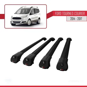 Ford Tourneo Courier 2014-2017 Arası ile uyumlu ACE-1 Ara Atkı Tavan Barı SİYAH 4 ADET BAR thumb 4