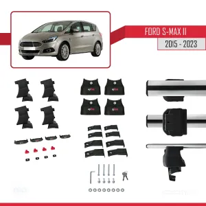 Ford S-Max II 2015-2023 Arası ile uyumlu ACE-4 Ara Atkı Tavan Barı GRİ thumb 4