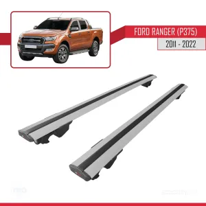 Ford Ranger 2011-2022 Arası ile uyumlu HOOK Model Anahtar Kilitli Ara Atkı Tavan Barı GRİ thumb 4