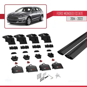 Ford Mondeo (CD391) 2014-2022 Arası ile uyumlu ACE-2 Ara Atkı Tavan Barı SİYAH thumb 5