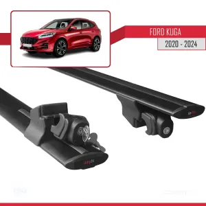 Kuga 2020 ve Sonrası ile uyumlu HOOK Model Anahtar Kilitli Ara Atkı Tavan Barı SİYAH - Görsel 5