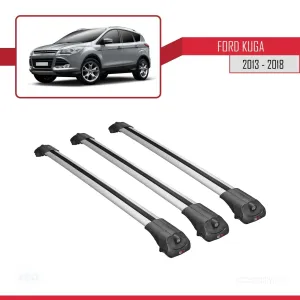Ford Kuga 2013-2018 Arası ile uyumlu ACE-1 Ara Atkı Tavan Barı GRİ 3 ADET BAR thumb 3