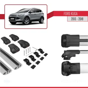 Ford Kuga 2013-2018 Arası ile uyumlu ACE-1 Ara Atkı Tavan Barı GRİ thumb 5