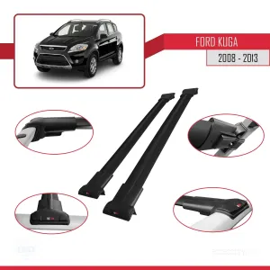 Kuga 2008-2013 Arası ile uyumlu FLY Model Ara Atkı Tavan Barı SİYAH - Görsel 5