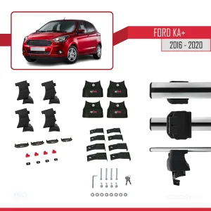 Ford Ka + 2016-2020 Arası ile uyumlu ACE-4 Ara Atkı Tavan Barı GRİ thumb 4