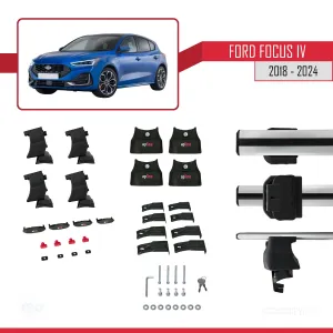 Ford Focus IV 2018 ve Sonrası ile uyumlu ACE-4 Ara Atkı Tavan Barı GRİ thumb 5