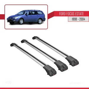Ford Focus Estate C170 1998-2004 Arası ile uyumlu ACE-1 Ara Atkı Tavan Barı GRİ 3 ADET BAR thumb 3