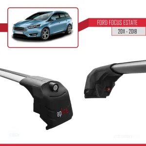 Ford Focus ESTATE (C346) 2011-2018 Arası ile uyumlu ACE-2 Ara Atkı Tavan Barı GRİ thumb 4