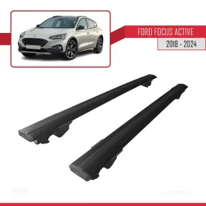Ford Focus Active 2018 ve Sonrası ile uyumlu HOOK Model Anahtar Kilitli Ara Atkı Tavan Barı SİYAH thumb 4