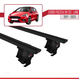 Ford Fiesta VII ST-Line 2017-2023 Arası ile uyumlu ACE-4 Ara Atkı Tavan Barı SİYAH thumb 4