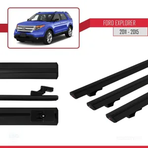 Explorer 2011-2015 Arası ile uyumlu Basic Model Ara Atkı Tavan Barı SİYAH 3 ADET - Görsel 3