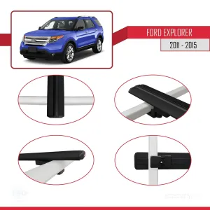 Explorer 2011-2015 Arası ile uyumlu Basic Model Ara Atkı Tavan Barı SİYAH 3 ADET - Görsel 4