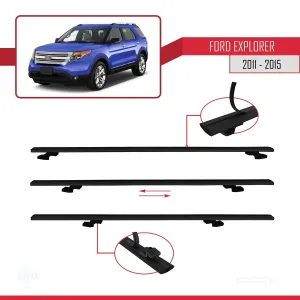 Explorer 2011-2015 Arası ile uyumlu Basic Model Ara Atkı Tavan Barı SİYAH 3 ADET - Görsel 5