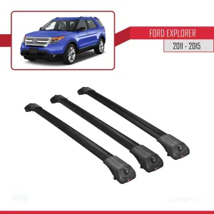 Ford Explorer 2011-2015 Arası ile uyumlu ACE-1 Ara Atkı Tavan Barı SİYAH 3 ADET BAR thumb 3
