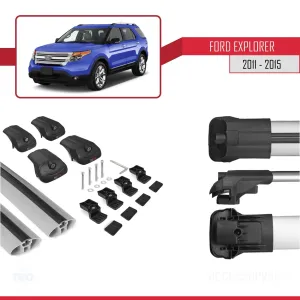 Explorer 2011-2015 Arası ile uyumlu ACE-1 Ara Atkı Tavan Barı GRİ - Görsel 5