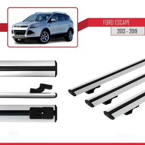 Ford Escape 2013-2019 Arası ile uyumlu Basic Model Ara Atkı Tavan Barı GRİ 3 ADET thumb 3