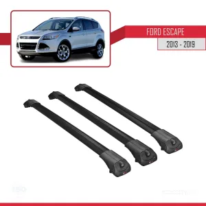 Ford Escape 2013-2019 Arası ile uyumlu ACE-1 Ara Atkı Tavan Barı SİYAH 3 ADET BAR thumb 3