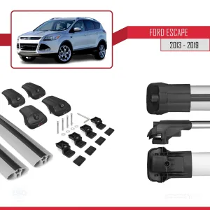 Ford Escape 2013-2019 Arası ile uyumlu ACE-1 Ara Atkı Tavan Barı GRİ thumb 5