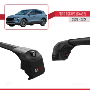 Ford ESCAPE (CX482) 2020 ve Sonrası ile uyumlu ACE-2 Ara Atkı Tavan Barı SİYAH thumb 5