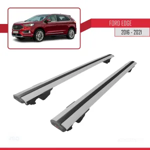 Ford Edge 2016-2021 Arası ile uyumlu HOOK Model Anahtar Kilitli Ara Atkı Tavan Barı GRİ thumb 4