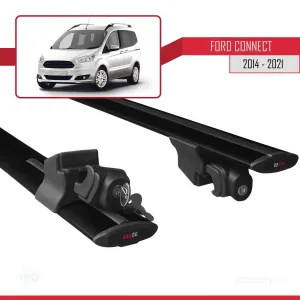 Ford Connect 2014-2021 Arası ile uyumlu HOOK Model Anahtar Kilitli Ara Atkı Tavan Barı SİYAH thumb 5