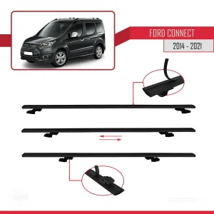 Ford Connect 2014-2021 Arası ile uyumlu Basic Model Ara Atkı Tavan Barı SİYAH 3 ADET thumb 5