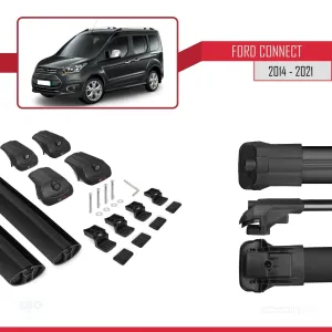 Ford Connect 2014-2021 Arası ile uyumlu ACE-1 Ara Atkı Tavan Barı SİYAH thumb 5