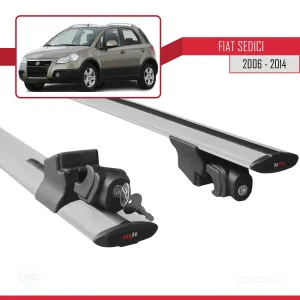Fiat Sedici 2006-2014 Arası ile uyumlu HOOK Model Anahtar Kilitli Ara Atkı Tavan Barı GRİ thumb 5